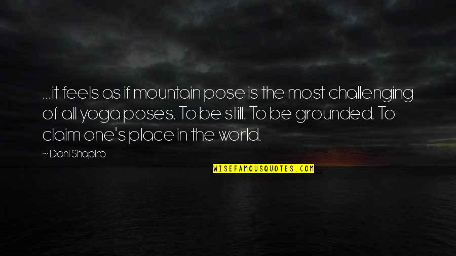 Mountain Pose Quotes By Dani Shapiro: ...it feels as if mountain pose is the Mountain Pose Quotes By Dani Shapiro: ...it feels as if mountain pose is the