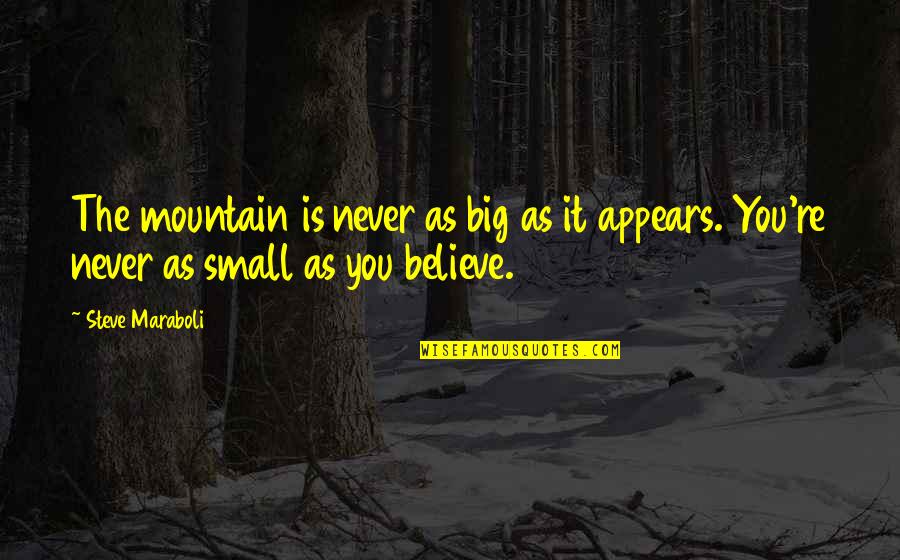 Mountain'd Quotes By Steve Maraboli: The mountain is never as big as it