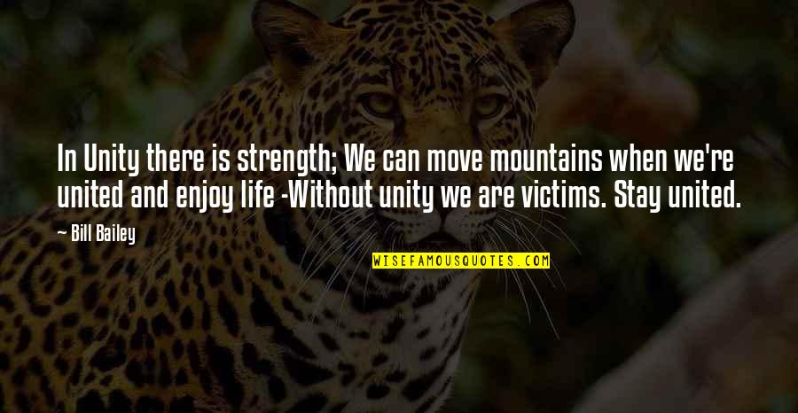 Mountains And Life Quotes By Bill Bailey: In Unity there is strength; We can move