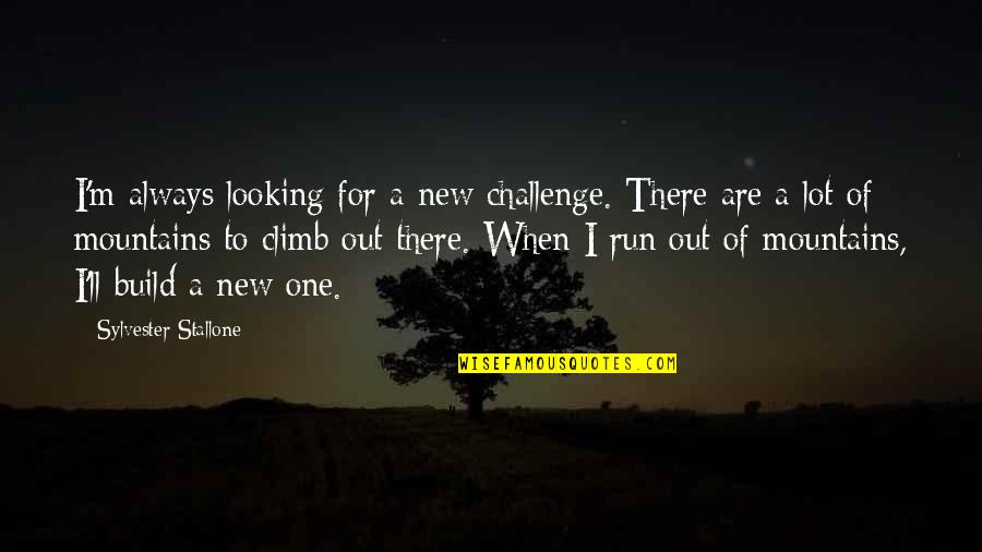 Mountains Quotes By Sylvester Stallone: I'm always looking for a new challenge. There