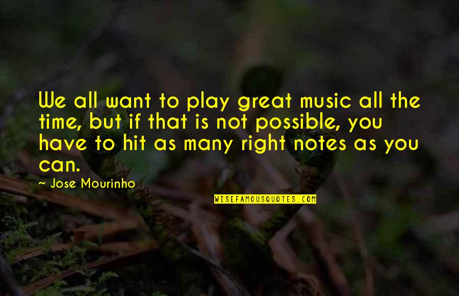 Mourinho Best Quotes By Jose Mourinho: We all want to play great music all