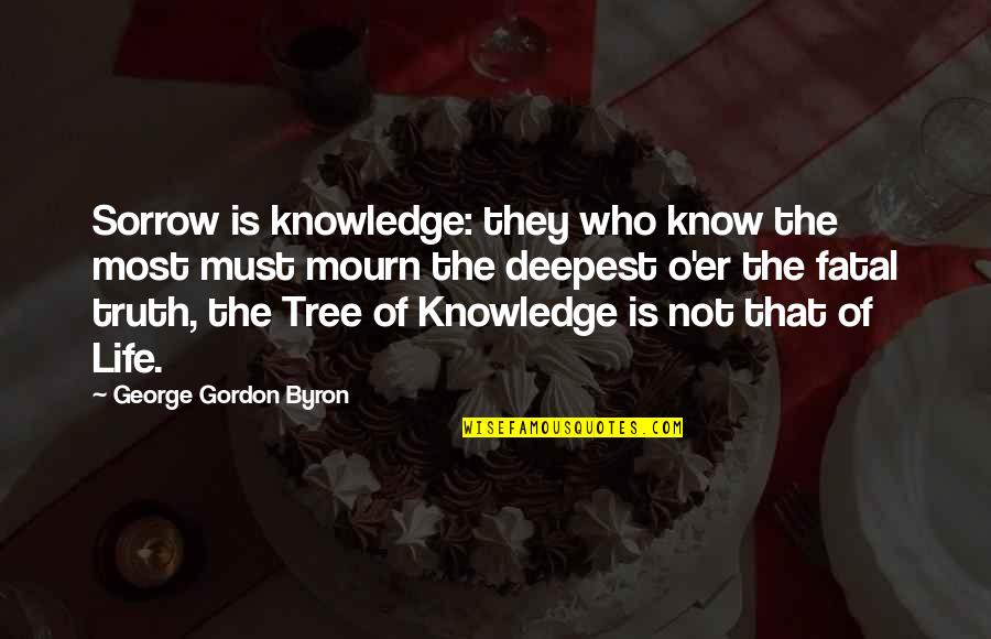 Mourn'd Quotes By George Gordon Byron: Sorrow is knowledge: they who know the most