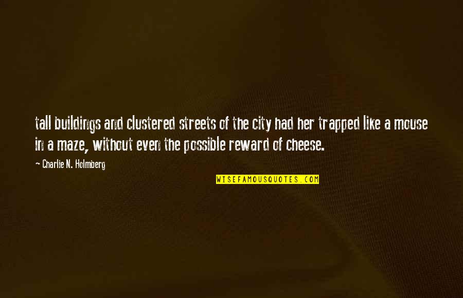 Mouse And Cheese Quotes By Charlie N. Holmberg: tall buildings and clustered streets of the city