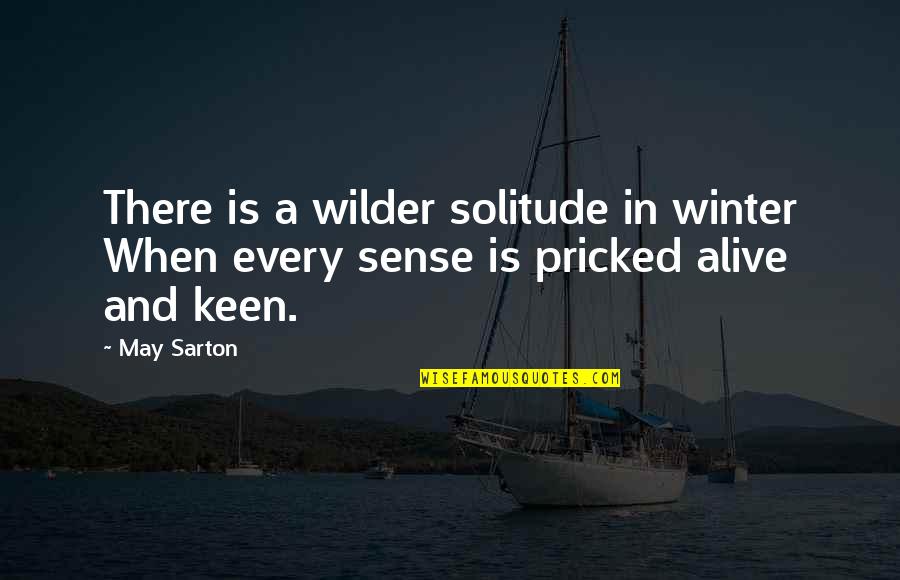 Moussier Tombola Quotes By May Sarton: There is a wilder solitude in winter When