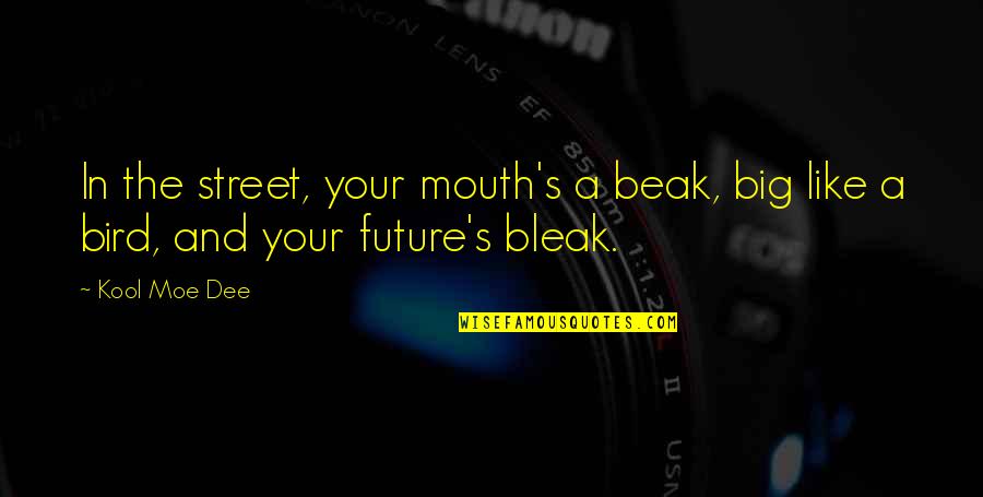 Mouths Quotes By Kool Moe Dee: In the street, your mouth's a beak, big