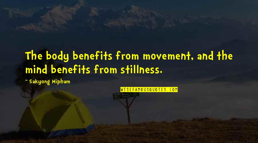 Movement And Stillness Quotes By Sakyong Mipham: The body benefits from movement, and the mind