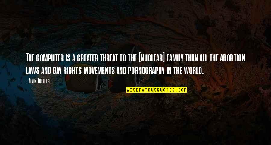 Movements Quotes By Alvin Toffler: The computer is a greater threat to the Movements Quotes By Alvin Toffler: The computer is a greater threat to the