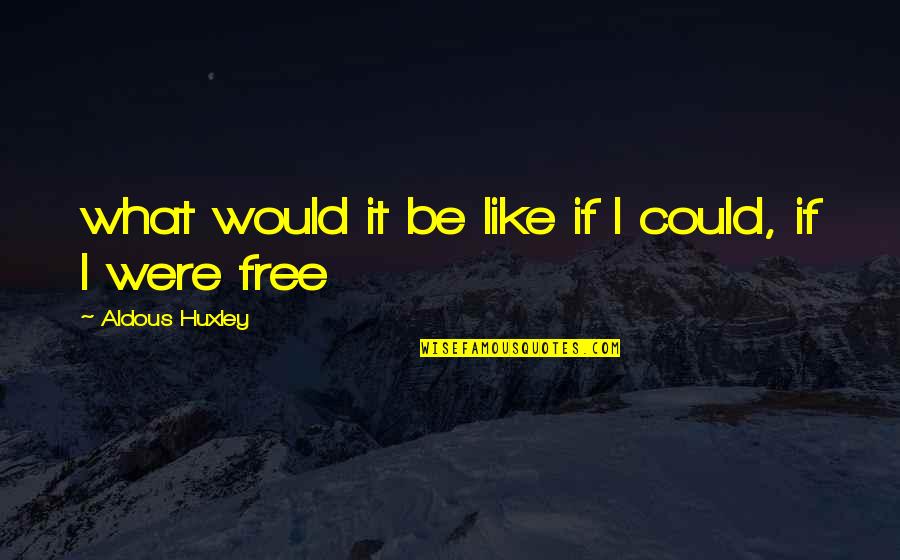 Movie Betting Quotes By Aldous Huxley: what would it be like if I could,