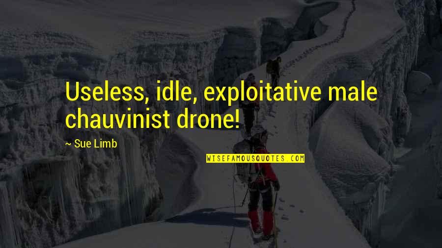 Movie Dune Quotes By Sue Limb: Useless, idle, exploitative male chauvinist drone!