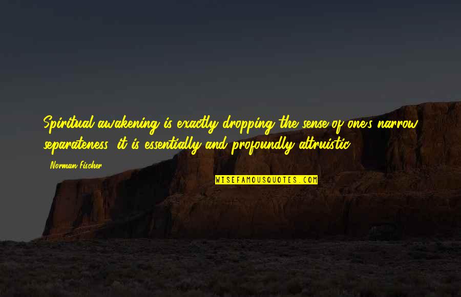 Moving On And Being Happy With Someone Else Quotes By Norman Fischer: Spiritual awakening is exactly dropping the sense of