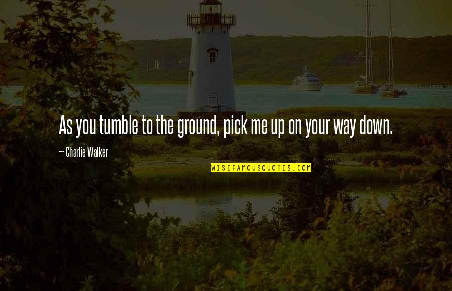 Moving On En Espanol Quotes By Charlie Walker: As you tumble to the ground, pick me