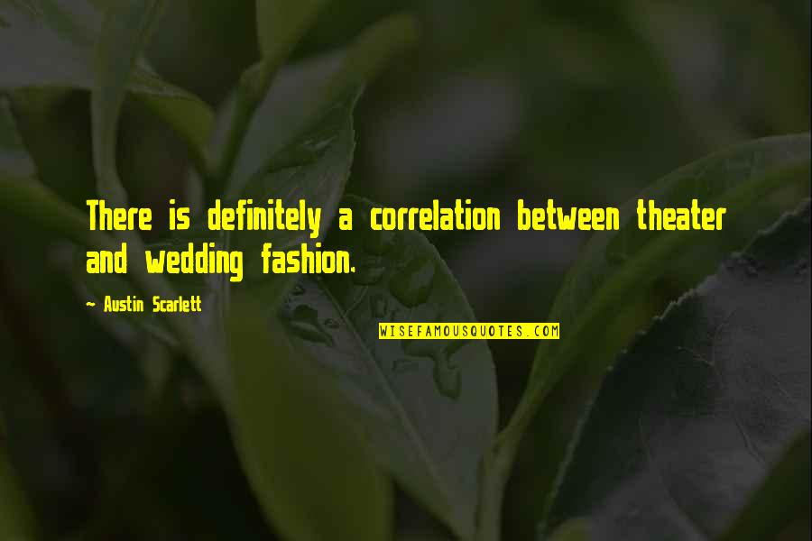 Movingon Quotes By Austin Scarlett: There is definitely a correlation between theater and Movingon Quotes By Austin Scarlett: There is definitely a correlation between theater and
