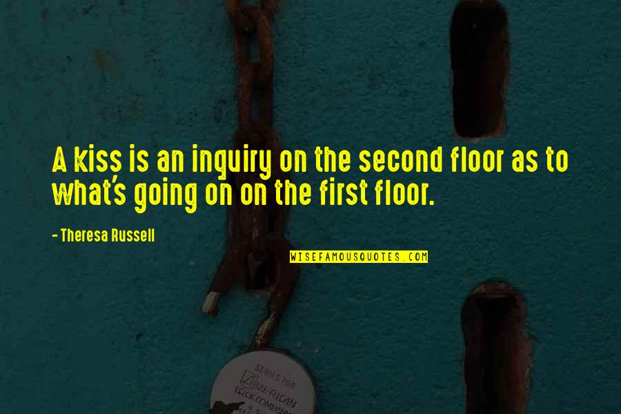 Moyamensing Quotes By Theresa Russell: A kiss is an inquiry on the second Moyamensing Quotes By Theresa Russell: A kiss is an inquiry on the second