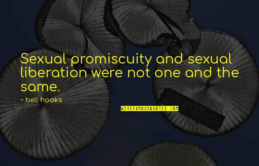 Mpreg Quotes By Bell Hooks: Sexual promiscuity and sexual liberation were not one