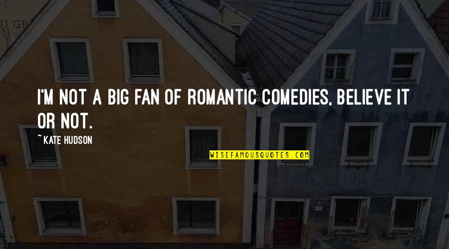 Mr Big Romantic Quotes By Kate Hudson: I'm not a big fan of romantic comedies,