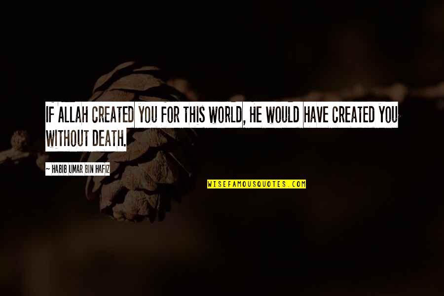 Mr Habib Quotes By Habib Umar Bin Hafiz: If Allah created you for this world, He
