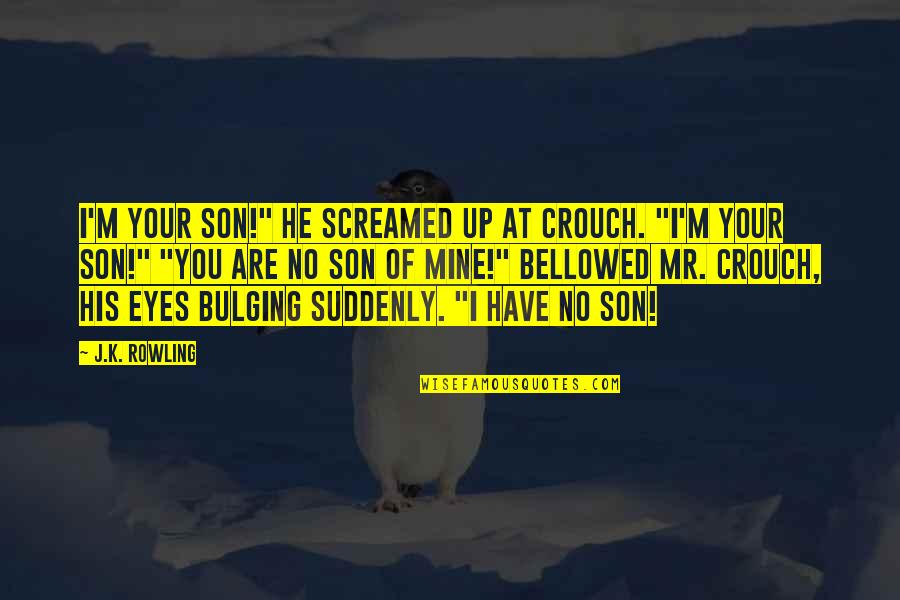 Mr K Quotes By J.K. Rowling: I'm your son!" he screamed up at Crouch. Mr K Quotes By J.K. Rowling: I'm your son!" he screamed up at Crouch.