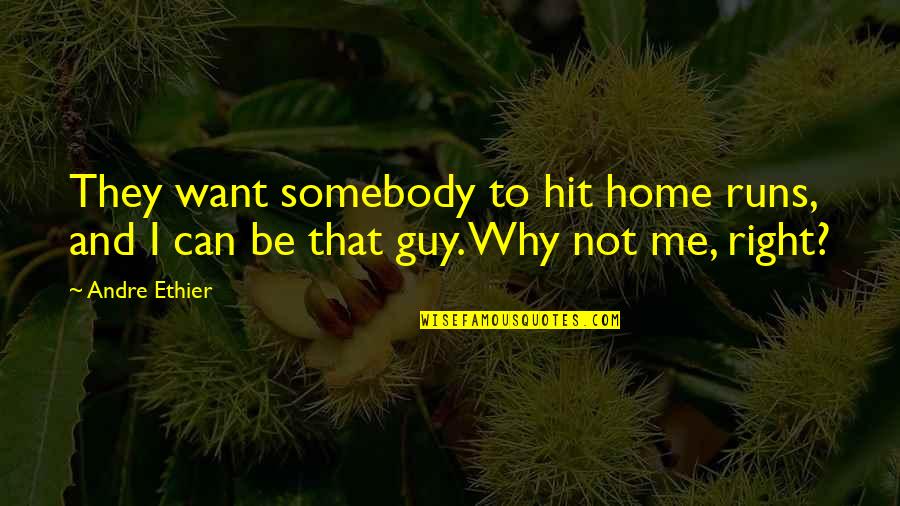 Mr Right Guy Quotes By Andre Ethier: They want somebody to hit home runs, and