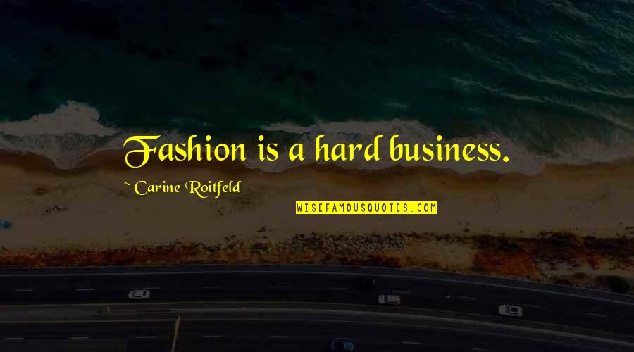 Mr Robot Elliot Quotes By Carine Roitfeld: Fashion is a hard business.