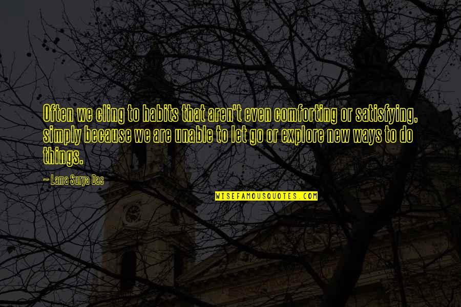 Mram Stock Quotes By Lama Surya Das: Often we cling to habits that aren't even Mram Stock Quotes By Lama Surya Das: Often we cling to habits that aren't even