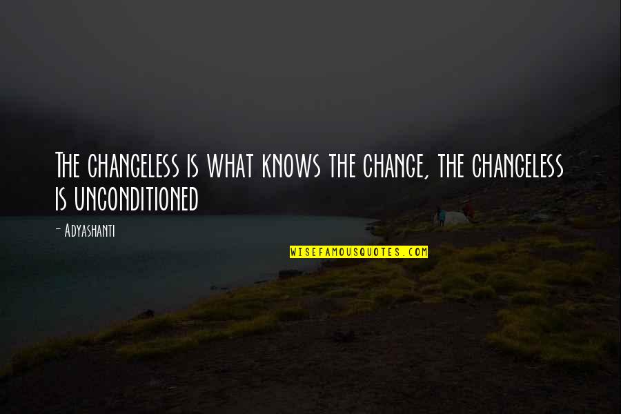 Mrozek Reality Quotes By Adyashanti: The changeless is what knows the change, the