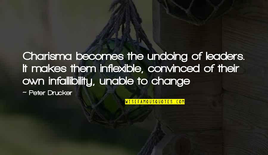 Mrozek Reality Quotes By Peter Drucker: Charisma becomes the undoing of leaders. It makes