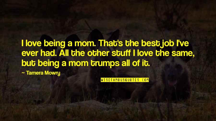 Mrs Compson Quotes By Tamera Mowry: I love being a mom. That's the best