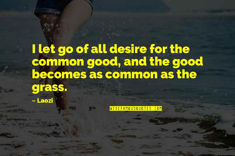 Mrs Finkle Quotes By Laozi: I let go of all desire for the