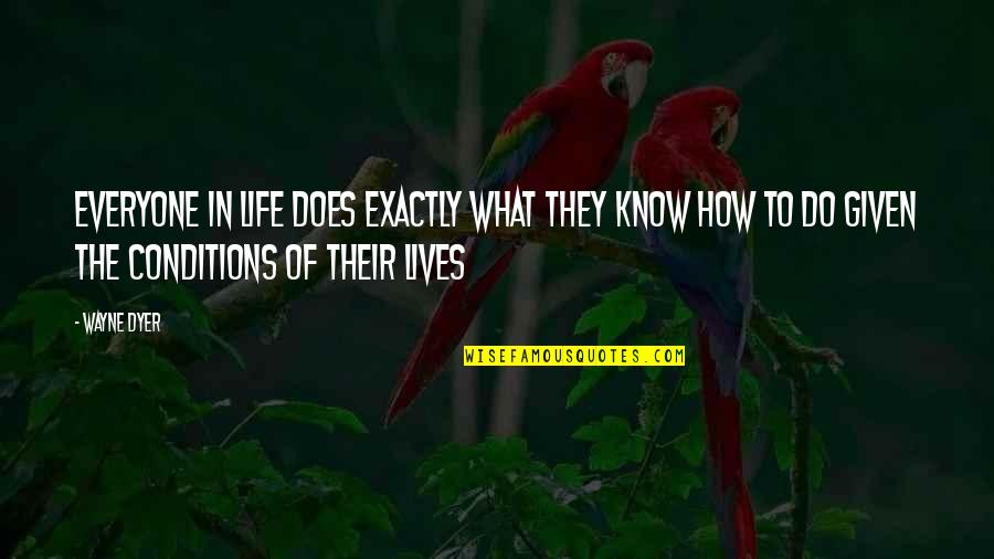 Mtv The Valleys Best Quotes By Wayne Dyer: Everyone in Life does Exactly what they Know