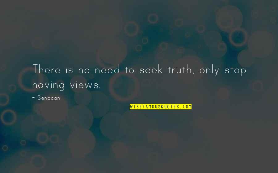 Muadh Mansour Quotes By Sengcan: There is no need to seek truth, only