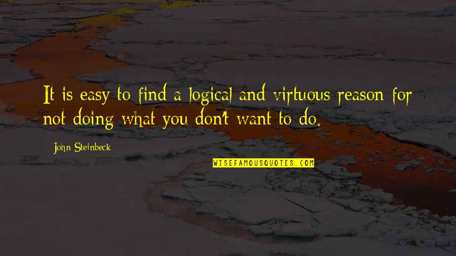 Muaji I Letersise Quotes By John Steinbeck: It is easy to find a logical and
