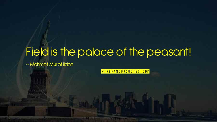 Mucahit Bilici Quotes By Mehmet Murat Ildan: Field is the palace of the peasant! Mucahit Bilici Quotes By Mehmet Murat Ildan: Field is the palace of the peasant!