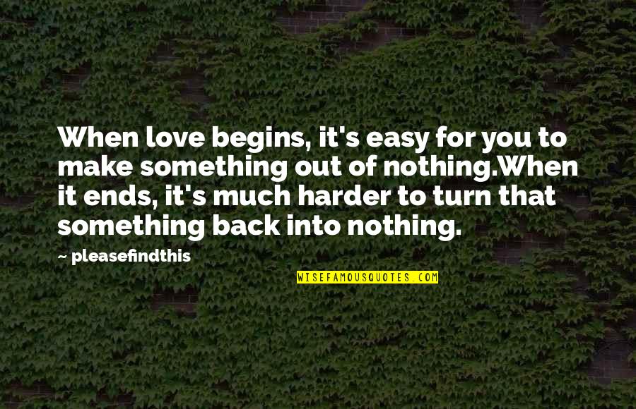 Much Love For You Quotes By Pleasefindthis: When love begins, it's easy for you to