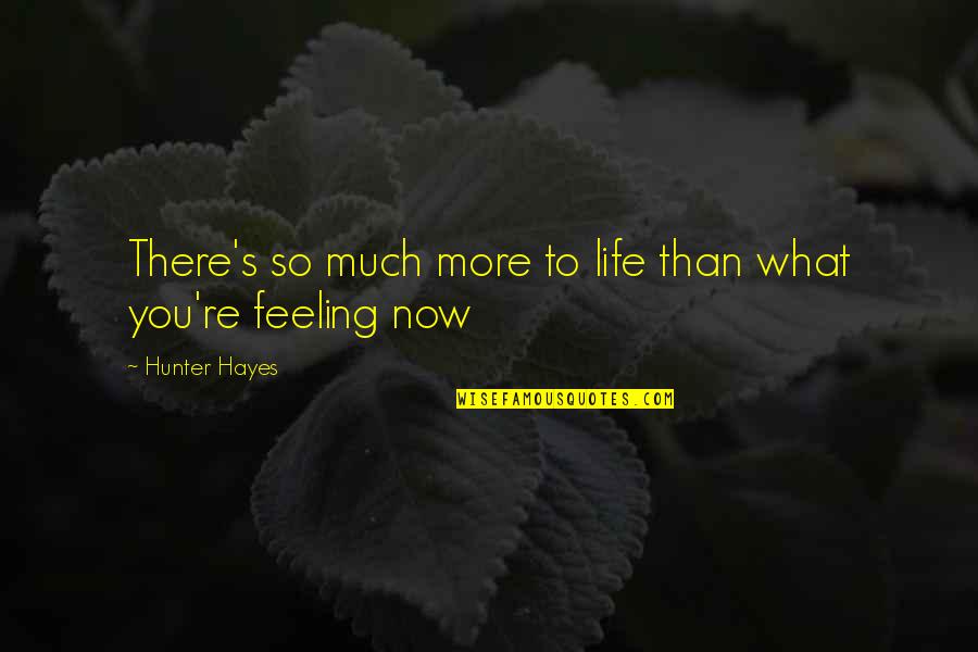 Much More To Life Quotes By Hunter Hayes: There's so much more to life than what