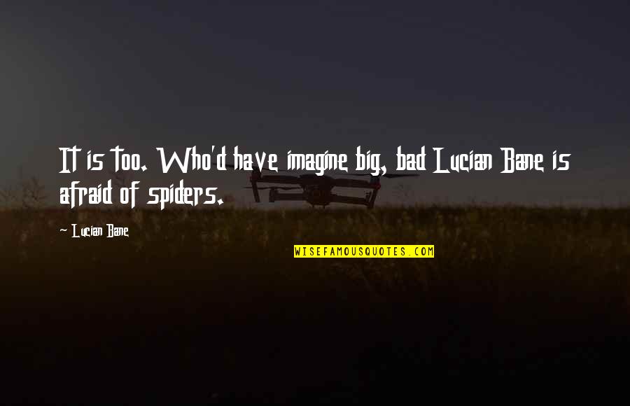 Muchdank Quotes By Lucian Bane: It is too. Who'd have imagine big, bad