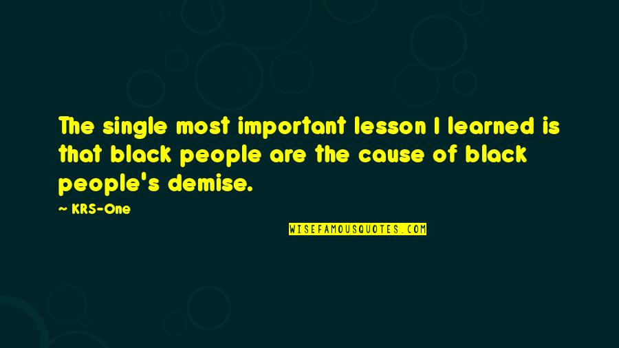 Muchly Synonyms Quotes By KRS-One: The single most important lesson I learned is Muchly Synonyms Quotes By KRS-One: The single most important lesson I learned is