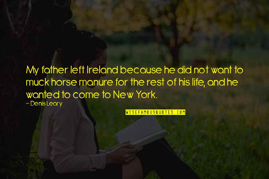 Muck Quotes By Denis Leary: My father left Ireland because he did not