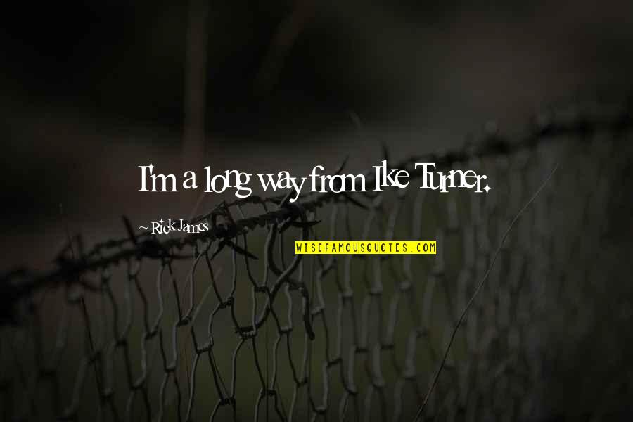 Muckraking Journalist Quotes By Rick James: I'm a long way from Ike Turner.