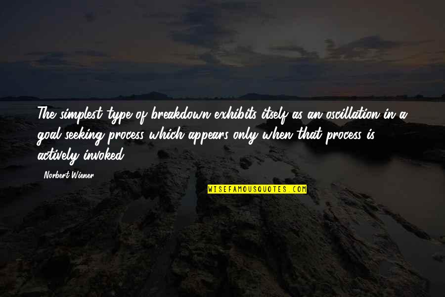 Mudaliar Committee Quotes By Norbert Wiener: The simplest type of breakdown exhibits itself as