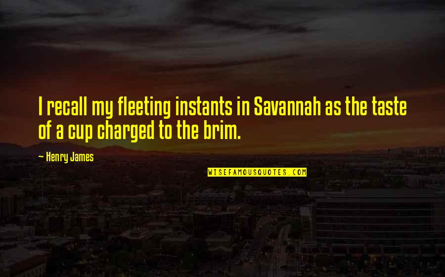 Muddy Boots Quotes By Henry James: I recall my fleeting instants in Savannah as