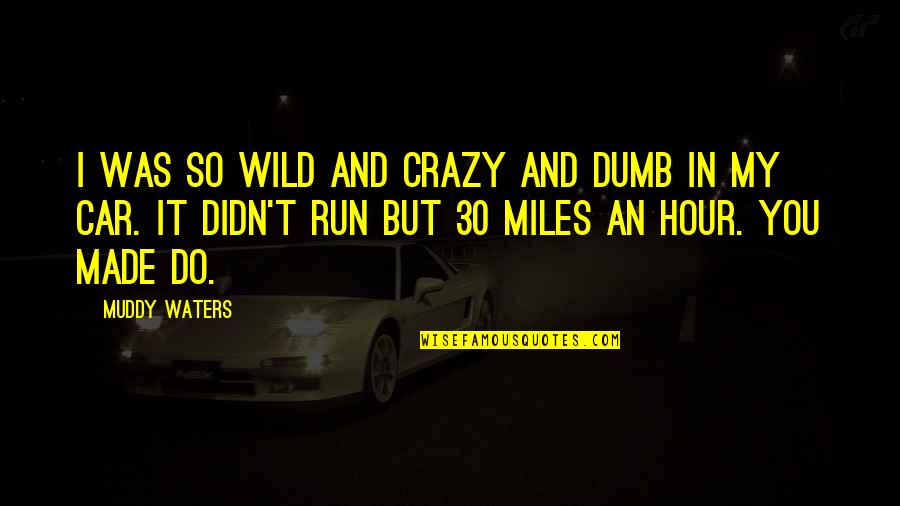 Muddy Quotes By Muddy Waters: I was so wild and crazy and dumb Muddy Quotes By Muddy Waters: I was so wild and crazy and dumb
