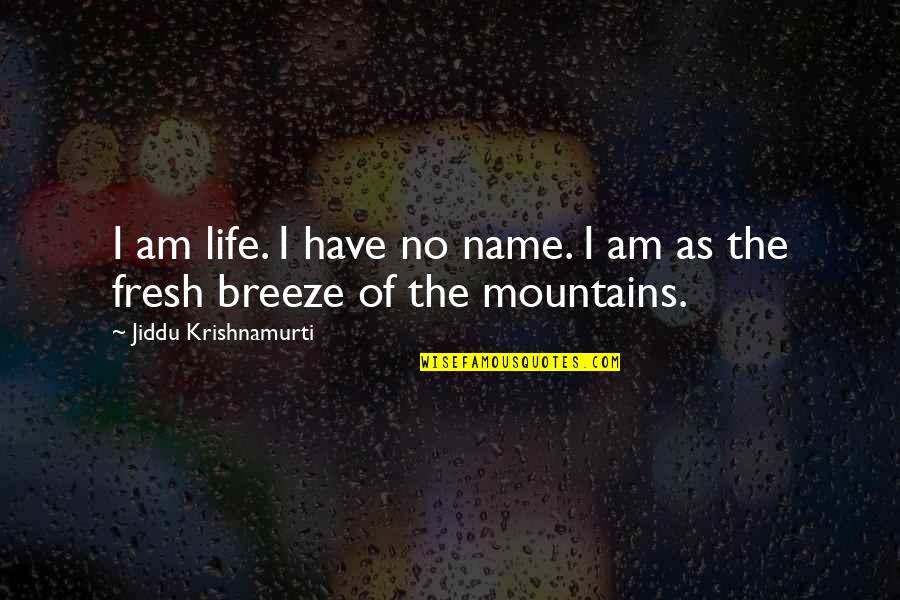 Mudoku Quotes By Jiddu Krishnamurti: I am life. I have no name. I