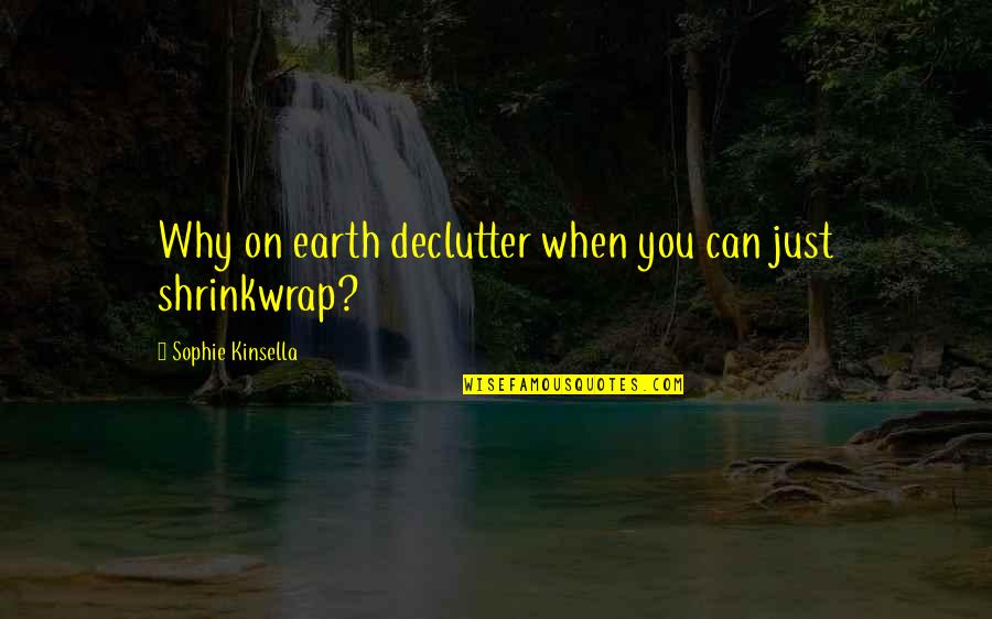 Mudrabels Quotes By Sophie Kinsella: Why on earth declutter when you can just
