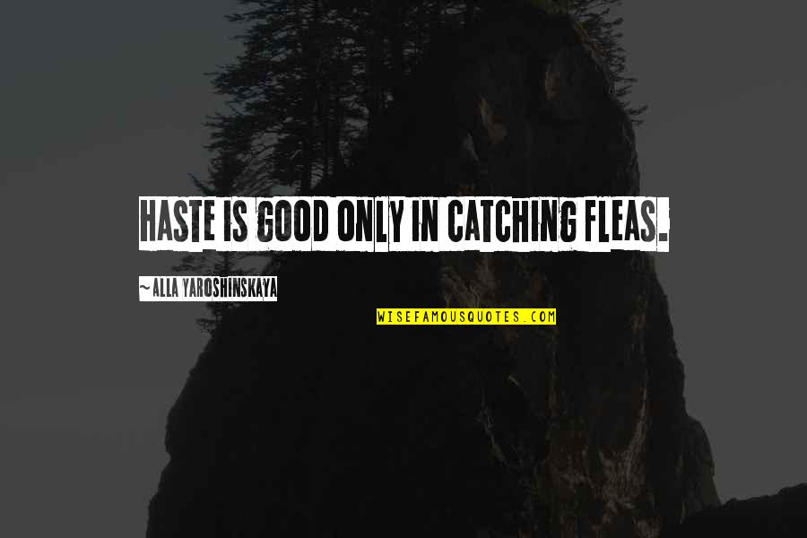 Muela In English Quotes By Alla Yaroshinskaya: Haste is good only in catching fleas. Muela In English Quotes By Alla Yaroshinskaya: Haste is good only in catching fleas.