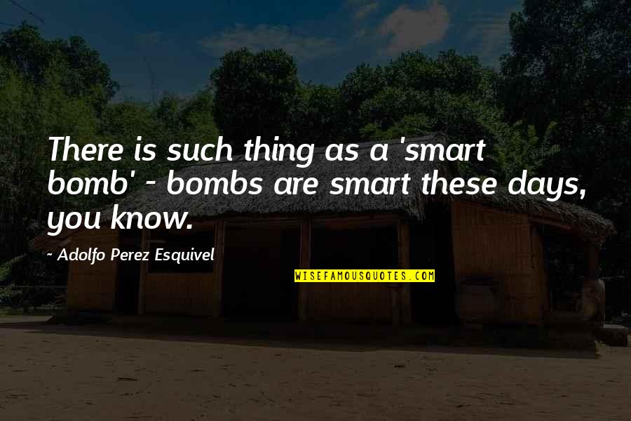 Muelas In English Quotes By Adolfo Perez Esquivel: There is such thing as a 'smart bomb'
