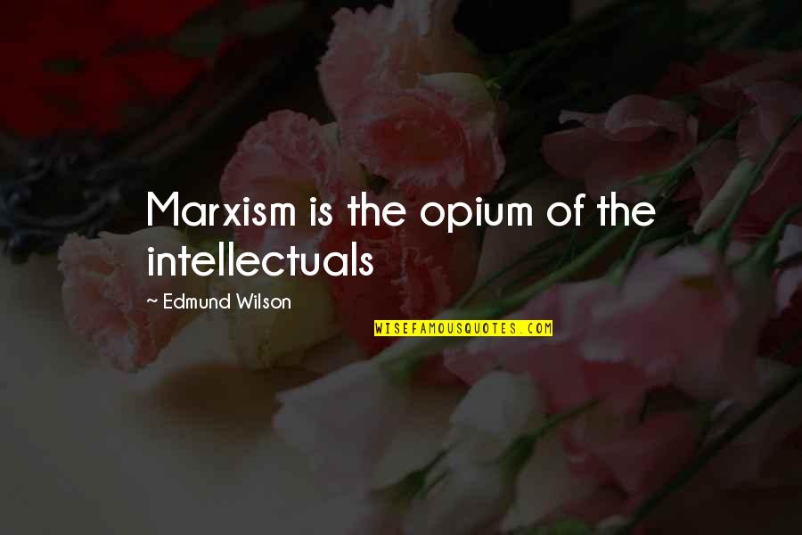 Mugdha Ideal School Quotes By Edmund Wilson: Marxism is the opium of the intellectuals