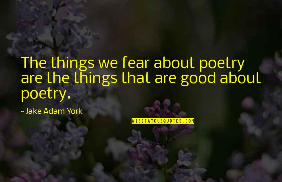 Muggers Buggerers Quotes By Jake Adam York: The things we fear about poetry are the