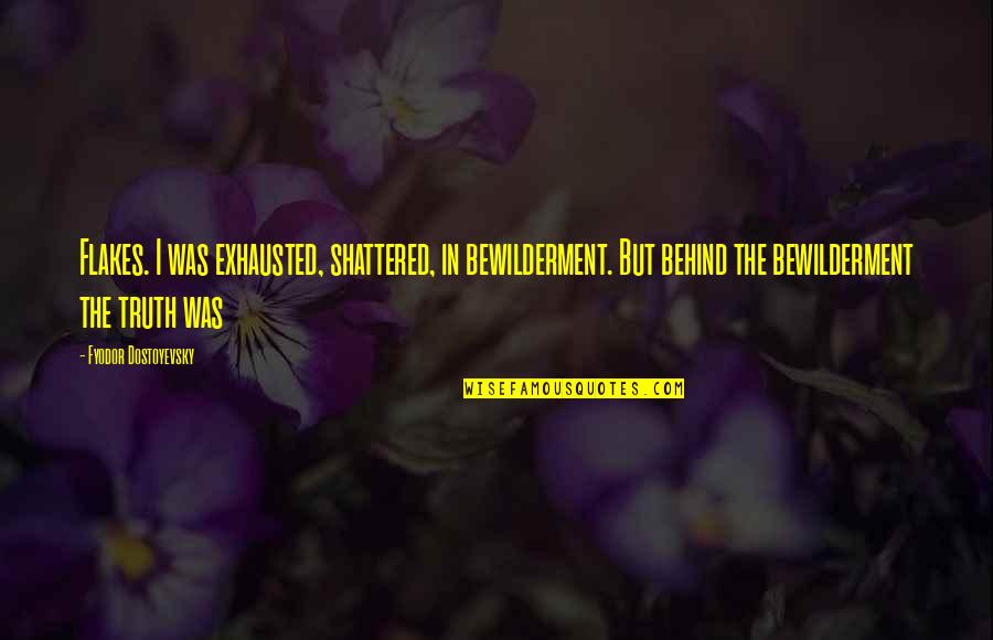 Mugi K On Quotes By Fyodor Dostoyevsky: Flakes. I was exhausted, shattered, in bewilderment. But Mugi K On Quotes By Fyodor Dostoyevsky: Flakes. I was exhausted, shattered, in bewilderment. But