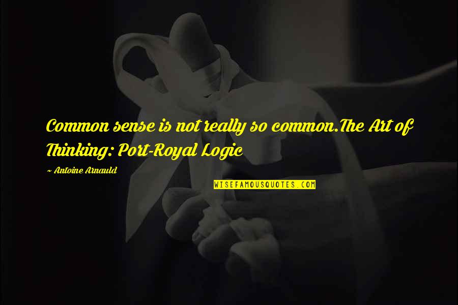 Muhafazakar Oteller Quotes By Antoine Arnauld: Common sense is not really so common.The Art