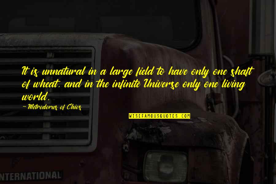 Muhammad Ali Cocky Quotes By Metrodorus Of Chios: It is unnatural in a large field to Muhammad Ali Cocky Quotes By Metrodorus Of Chios: It is unnatural in a large field to